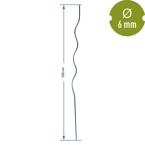 Estaca de aço em espiral 1 m x 6 mm - 2