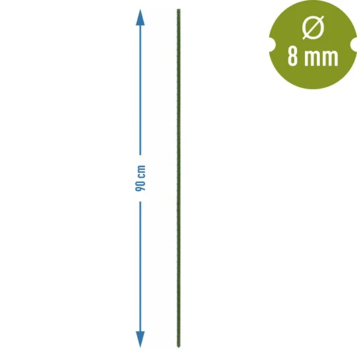 Estacas de jardim Bioogród – aço revestido, 0,9 m, Ø 8 mm, 10 unidades - 3