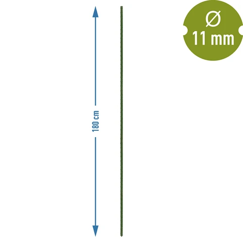 Estacas de jardim Bioogród – aço revestido, 1,8 m, Ø 11 mm, 10 unid. - 3