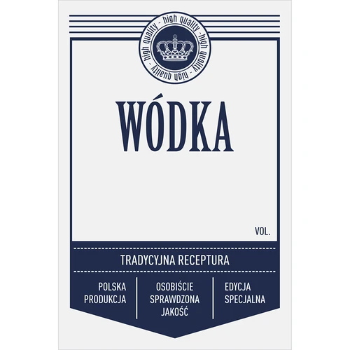 Etiquetas autocolantes 60x90 mm para garrafas, vodka, brancas, 20 un.