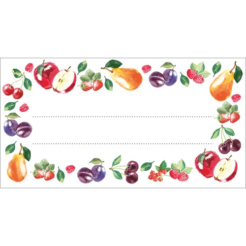 Etiquetas autocolantes motivo frutas 85 x 45 mm - 20 unidades