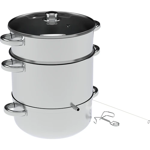 Extrator de sumo a vapor em aço inoxidável 8 L