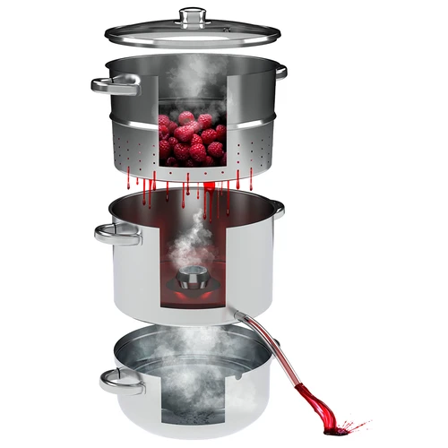 Extrator de sumo a vapor em aço inoxidável 8 L - 4