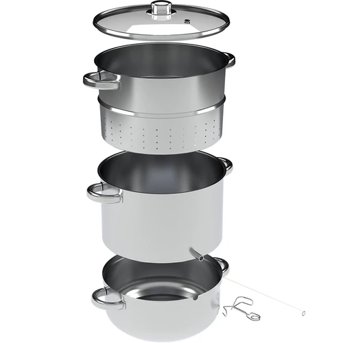Extrator de sumo a vapor em aço inoxidável 8 L - 2