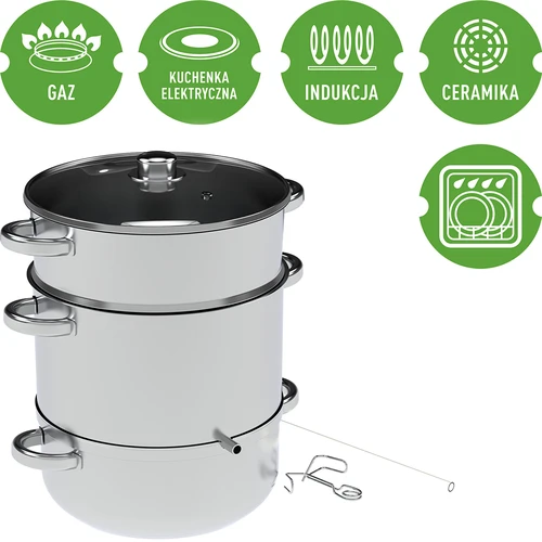 Extrator de sumo a vapor em aço inoxidável 8 L - 3