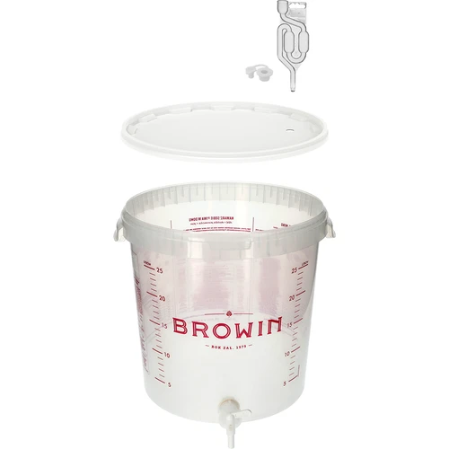 Fermentador 30 L com graduação impressa, torneira e 3 borbulhadores - 4