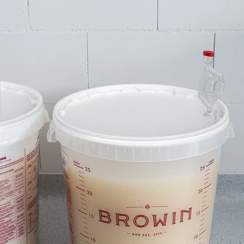 Fermentador 30 L com graduação impressa, torneira e 3 borbulhadores - 11