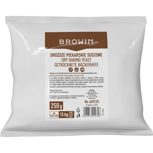 Fermento de padeiro seco, 250 g - 2