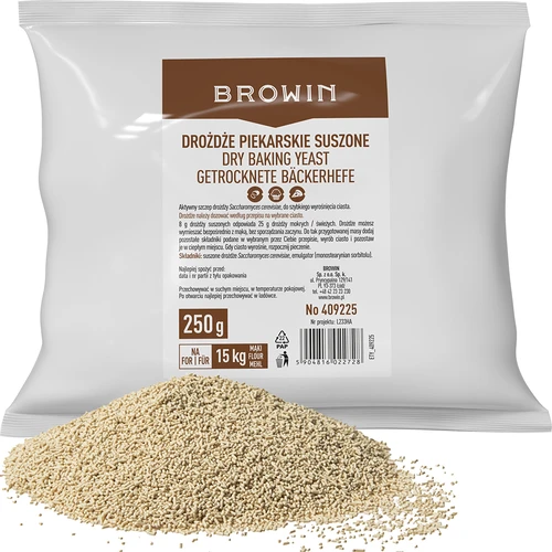 Fermento de padeiro seco, 250 g