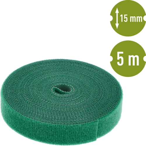 Fita hortícola com velcro, verde, 15 mm x 5 m - 2