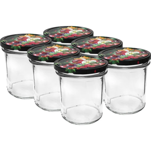 Frasco 350 ml com tampa colorida - 6 un.
