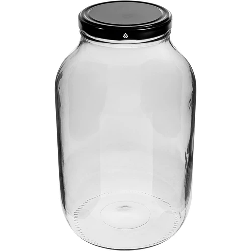 Frasco 4 L com tampa preta Ø100