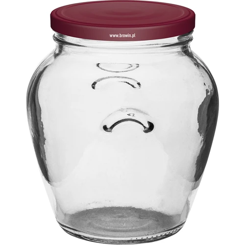 Frasco Amfora 580 ml (Ø 82 mm) com tampa cor bordeaux — 6 unid. - 2