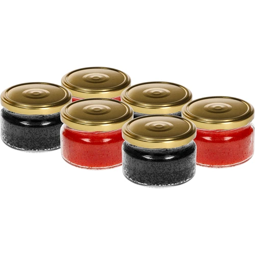 Frasco baixo 200 ml - com tampa dourada fi 82/6, 6 unidades - 3