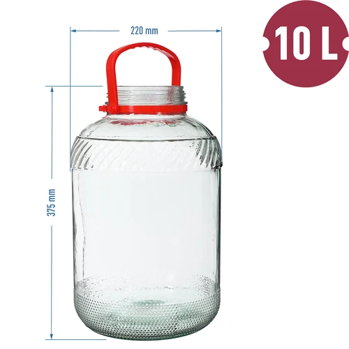 Frasco de 10 L com tampa de plástico - 6
