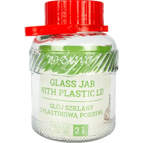 Frasco de 2 L com tampa plástica