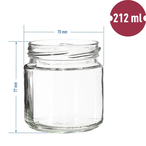 Frasco de 212 ml com tampas coloridas ø 66. - 7