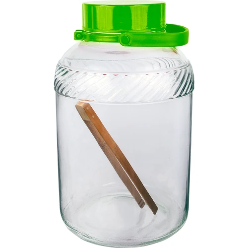 Frasco de vidro de 8 L, com pinças