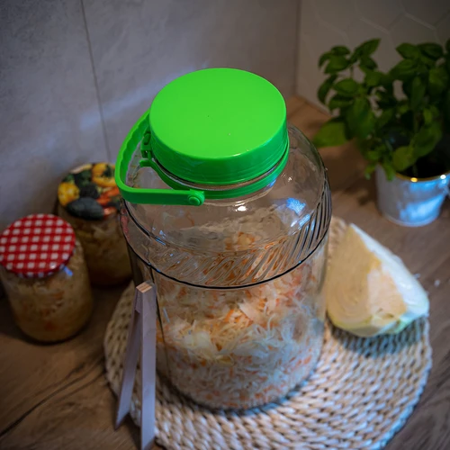 Frasco de vidro de 8 L, com pinças - 7