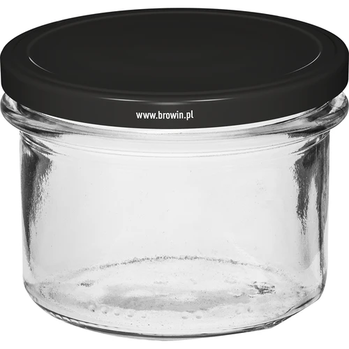 Frasco direito 235 ml (Ø 82) com tampa preta, 6 unidades - 2