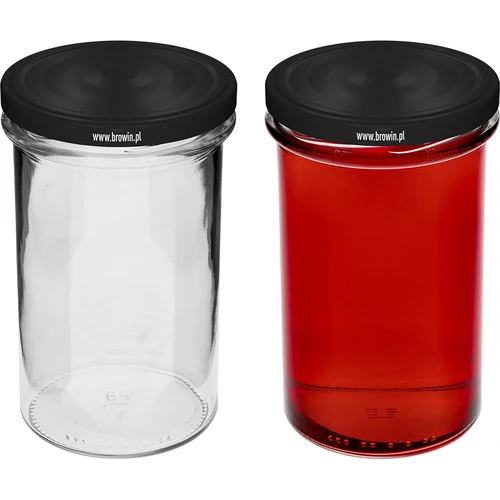 Frasco direito 545 ml (fi 82) - com tampa preta, 6 unidades - 5