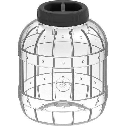 Frasco irrompível e multifuncional com tampa preta, 5 L