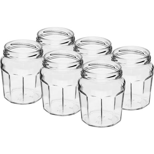 Frasco Konfitura 230 ml com tampa preta fi63/4 - 6 unidades - 4
