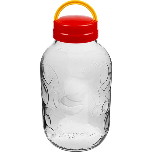 Frasco para licores 5 L com tampa de rosca com pega