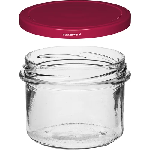 Frasco simples 235 ml (fi 82) com tampa bordeaux, 6 unid. - 3