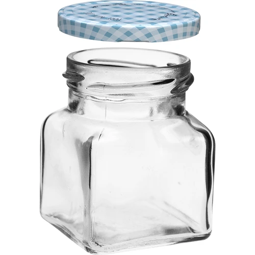 Frasco TO 120 ml quadrado Ø53 com tampa - 6 unidades - 3