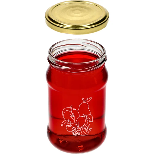 Frasco TO 300 ml com impressão - mistura de frutas e tampa fi 66/4 - 3 unidades - 5