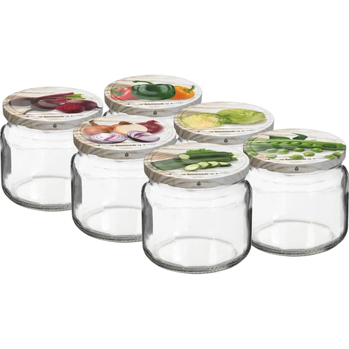 Frasco TO 370 ml com tampa colorida fi82/6 - 6 unid.