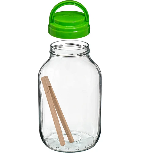 Frasco TO 4 L com tampa plástica + pinça Ø100 mm - 3