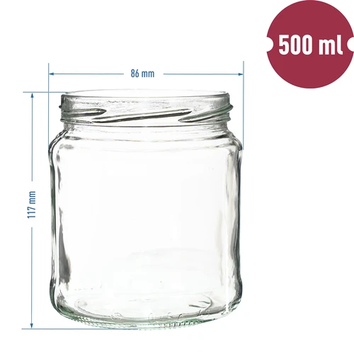 Frasco TO 500 ml com tampa dourada fi82/6 - 6 unid. - 6