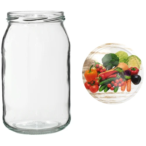 Frasco TO 900 ml com tampa colorida fi82/6 - 6 unid. - 13