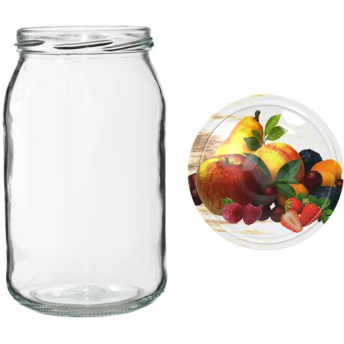 Frasco TO 900 ml com tampa colorida fi82/6 - 6 unid. - 14