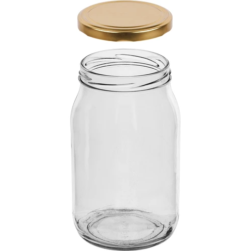 Frasco TO 900 ml com tampa dourada fi 82/6 - 6 unidades - 4