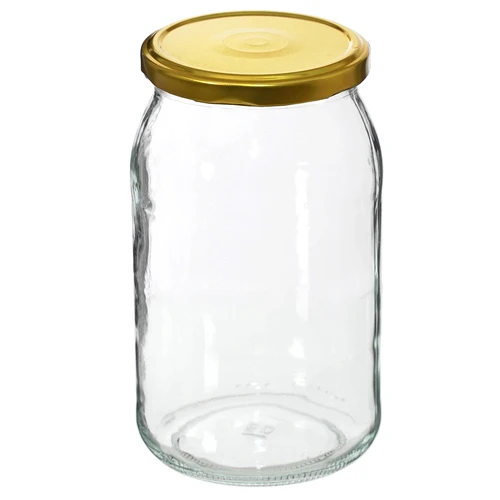 Frasco TO 900 ml com tampa dourada fi 82/6 - 6 unidades - 3