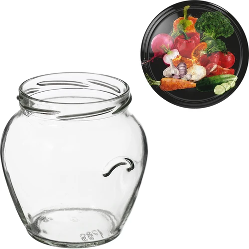 Frasco TO Ânfora 580 ml com tampa colorida fi82/6 — 6 unid. - 12