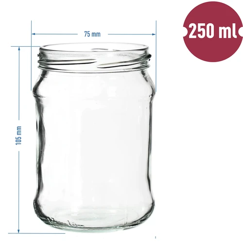 Frasco TO Ćwiartka 250 ml com tampa fi 66 - 6 un. - 6