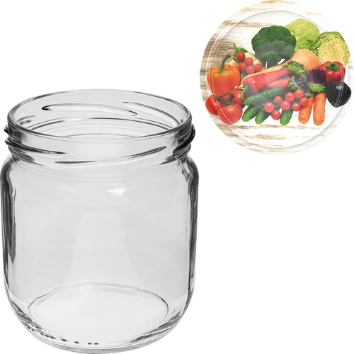 Frasco TO Gurken 425 ml com tampa colorida fi 82/6 - 6 unid. - 6
