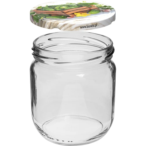 Frasco TO Gurken 425 ml com tampa colorida fi 82/6 - 6 unid. - 2