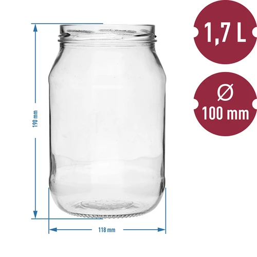 Frasco Twist-Off 1,7 L Ø100 - 6 unid. - 5