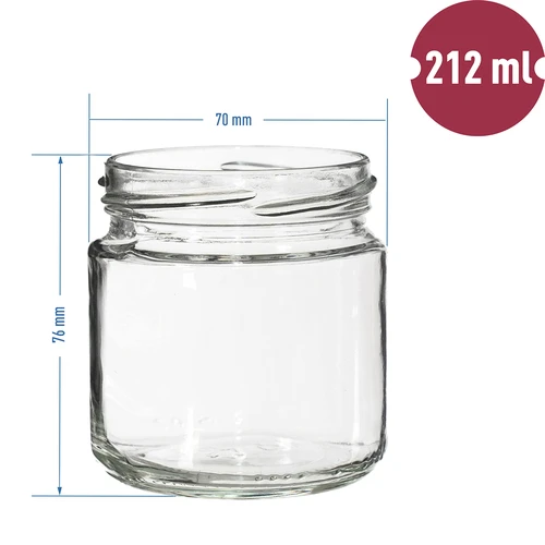Frasco twist-off 212 ml, fi 66 - 12 unidades - 7