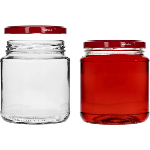Frasco twist-off, "grubasek" 580 ml com tampa bordeaux fi82/6, 6 unidades - 3
