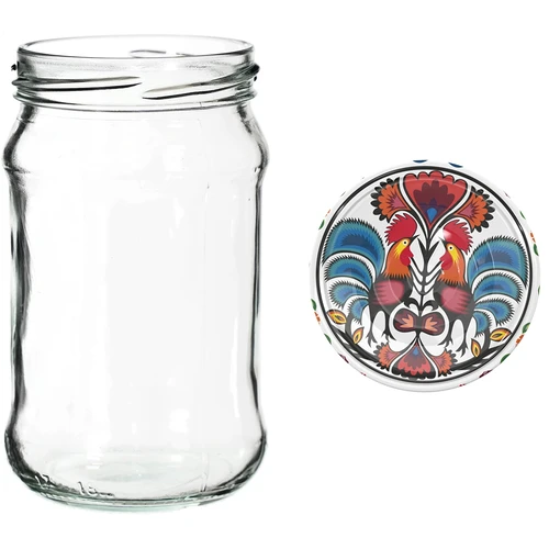 Frascos de 300 ml com tampa colorida fi 66 - 6 unidades - 6