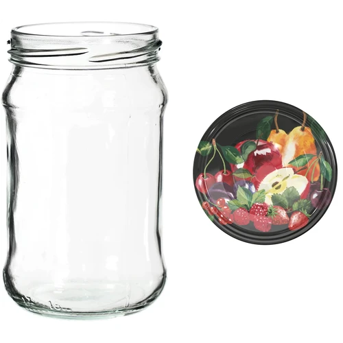Frascos de 300 ml com tampa colorida fi 66 - 6 unidades - 7