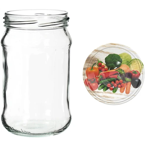 Frascos de 300 ml com tampa colorida fi 66 - 6 unidades - 8
