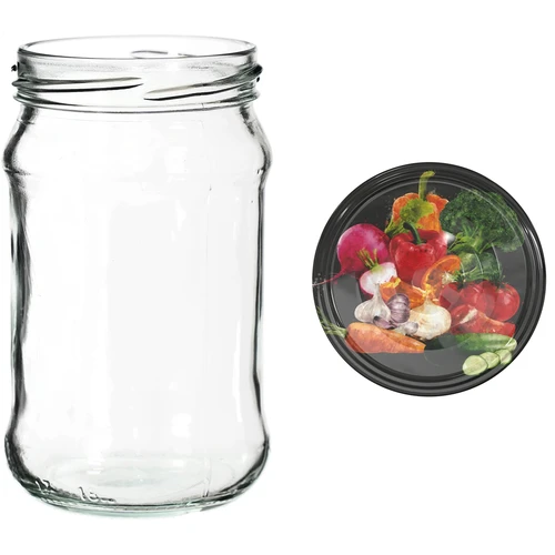 Frascos de 300 ml com tampa colorida fi 66 - 6 unidades - 11
