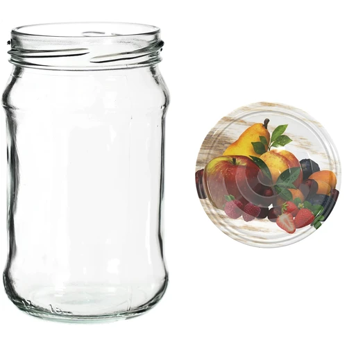 Frascos de 300 ml com tampa colorida fi 66 - 6 unidades - 4